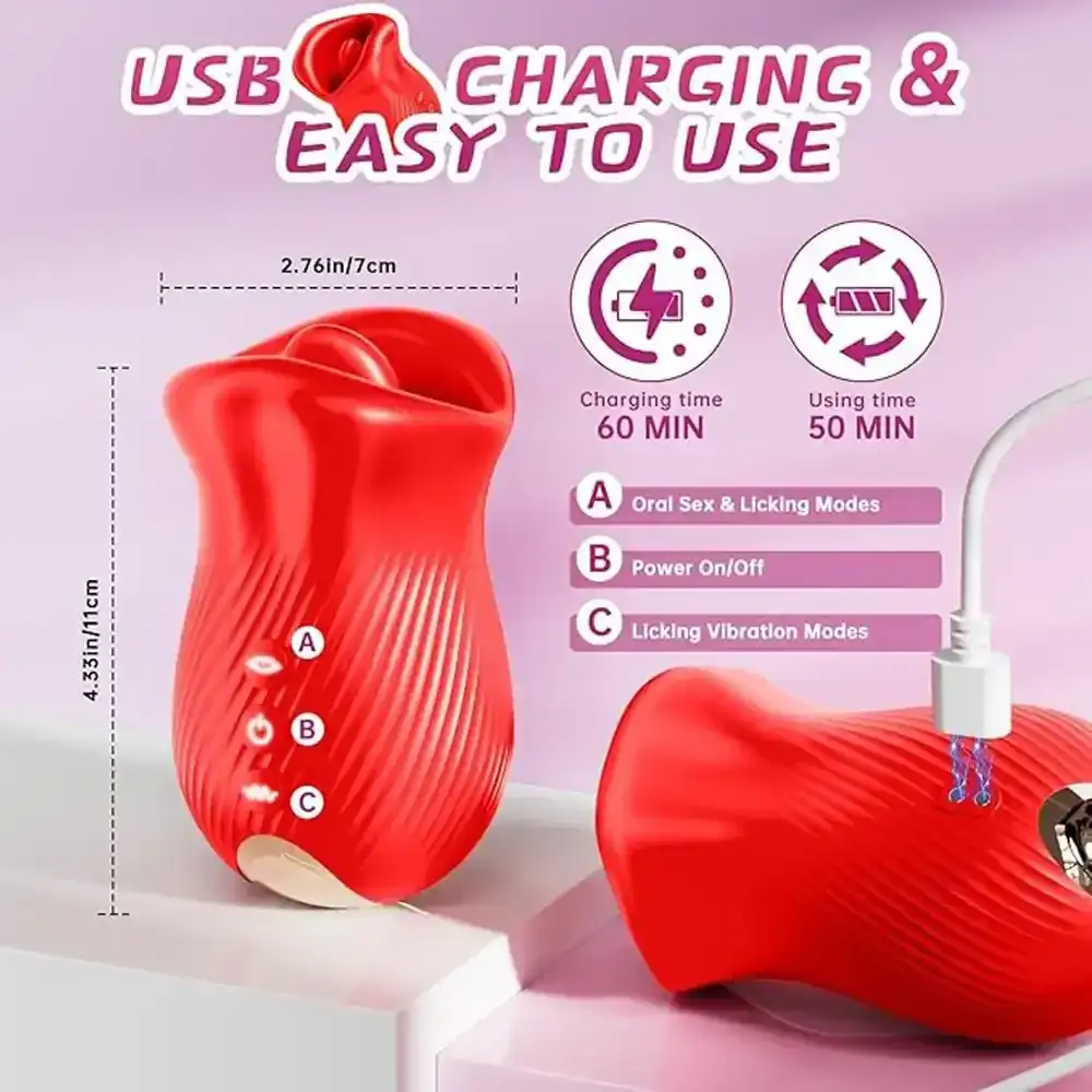 silicone clitoral suction toy rose