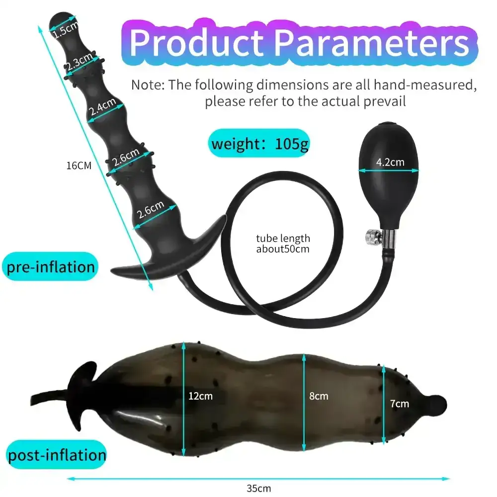 silicone dildo inflatable prostate massager