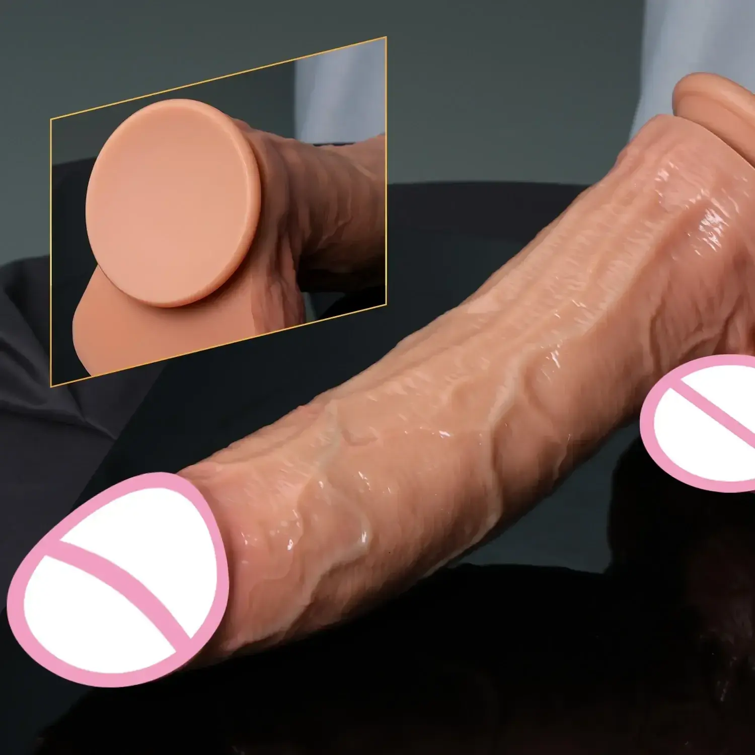 silicone dildo with foreskin large