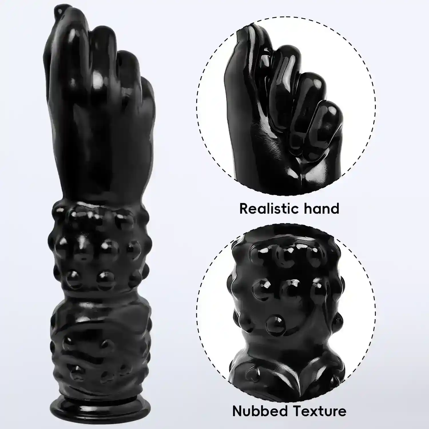 silicone dildo with textured nubs