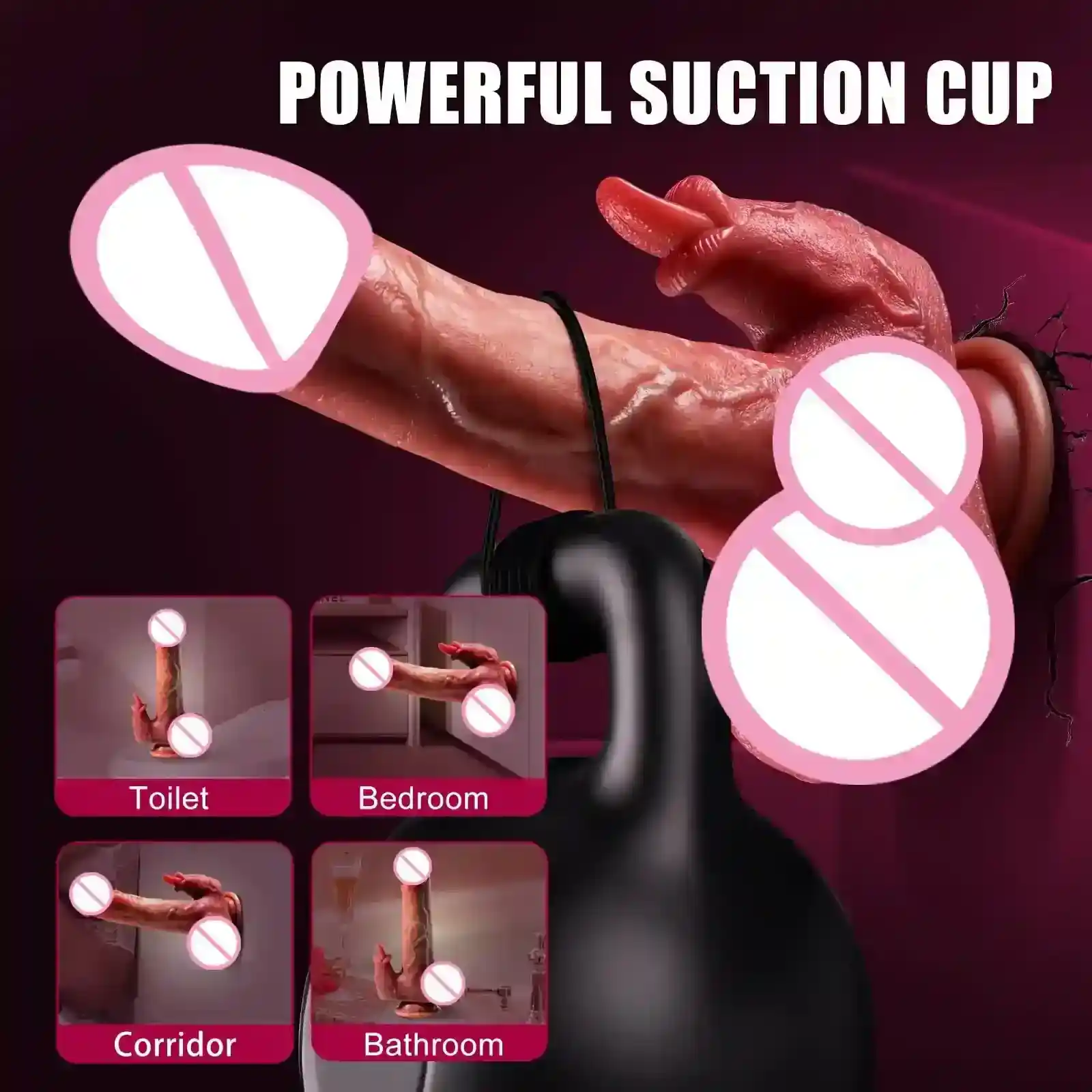 silicone dildo with thrusting action black