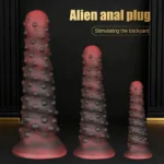 silicone monster butt plug black