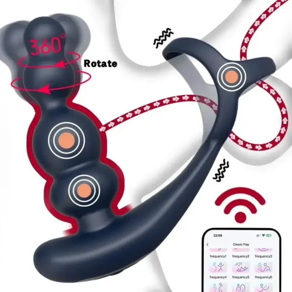 silicone prostate massager dual motor