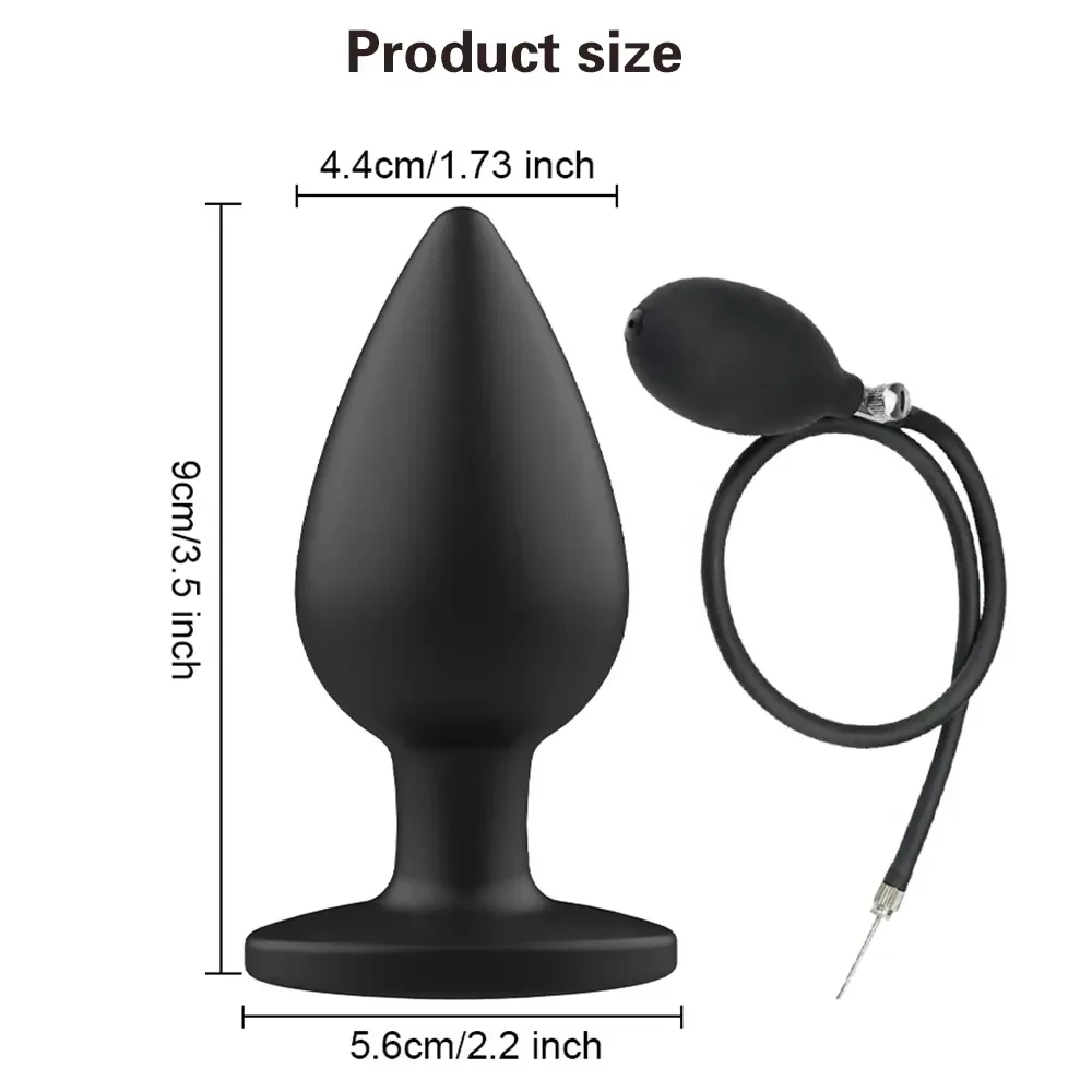 silicone prostate massager inflatable design