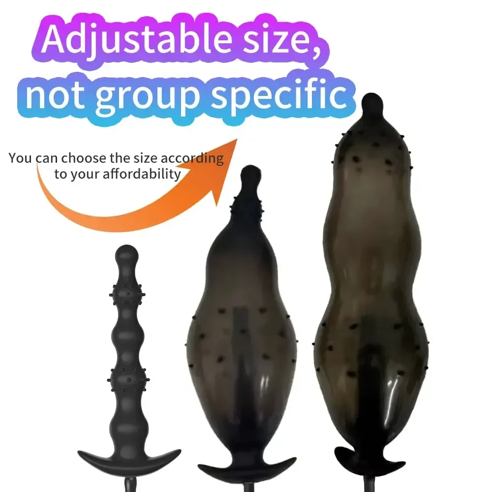 silicone prostate massager inflatable plug