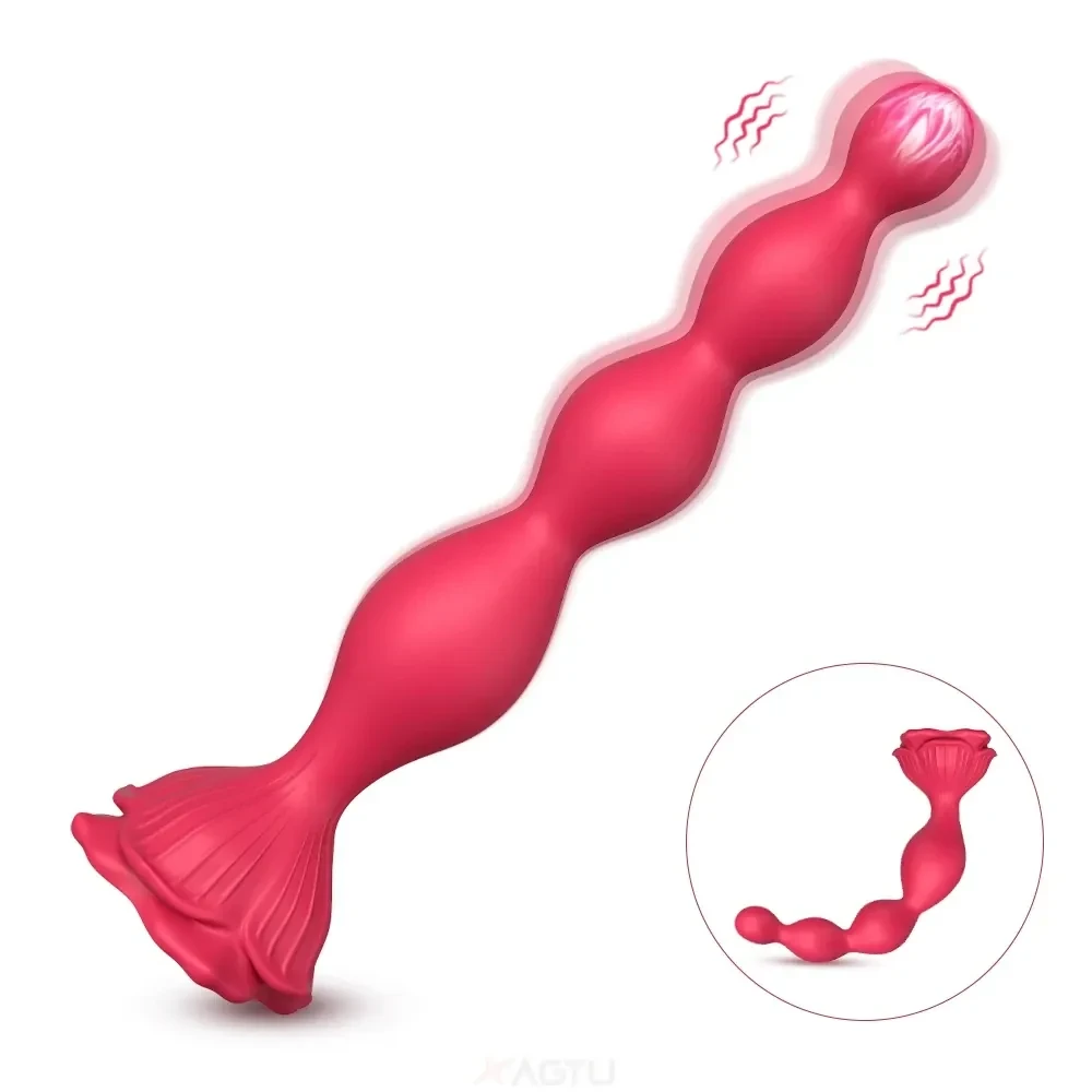 silicone vibrating anal beads for couples