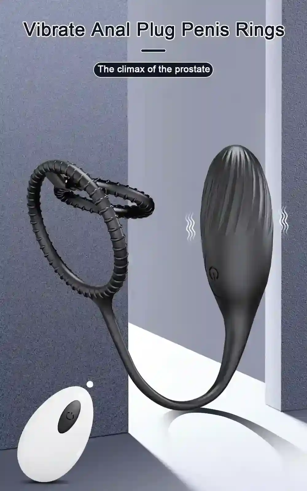 silicone vibrating anal plug prostate toy 1