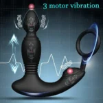 silicone vibrating thrusting anal plug