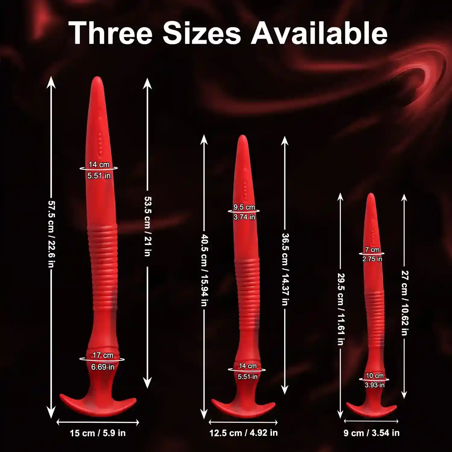 small medium large anal plug set