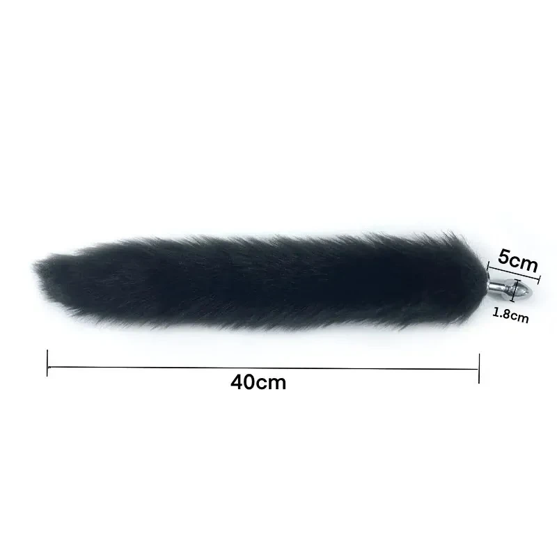 small steel butt plug fluffy tail
