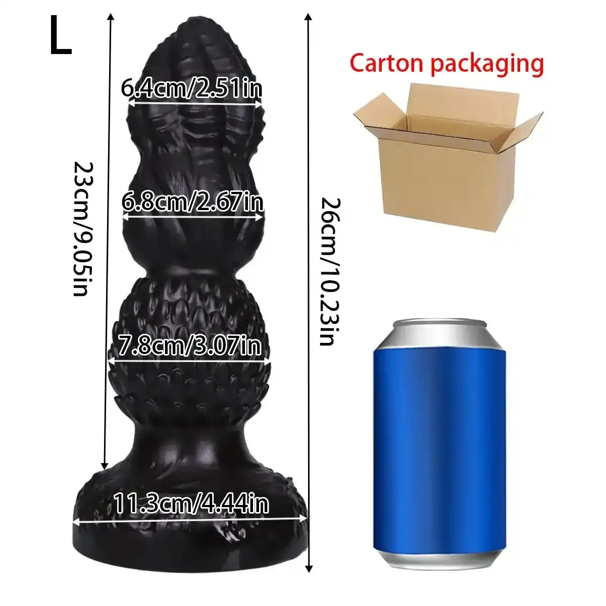 smooth plastic anal plug large