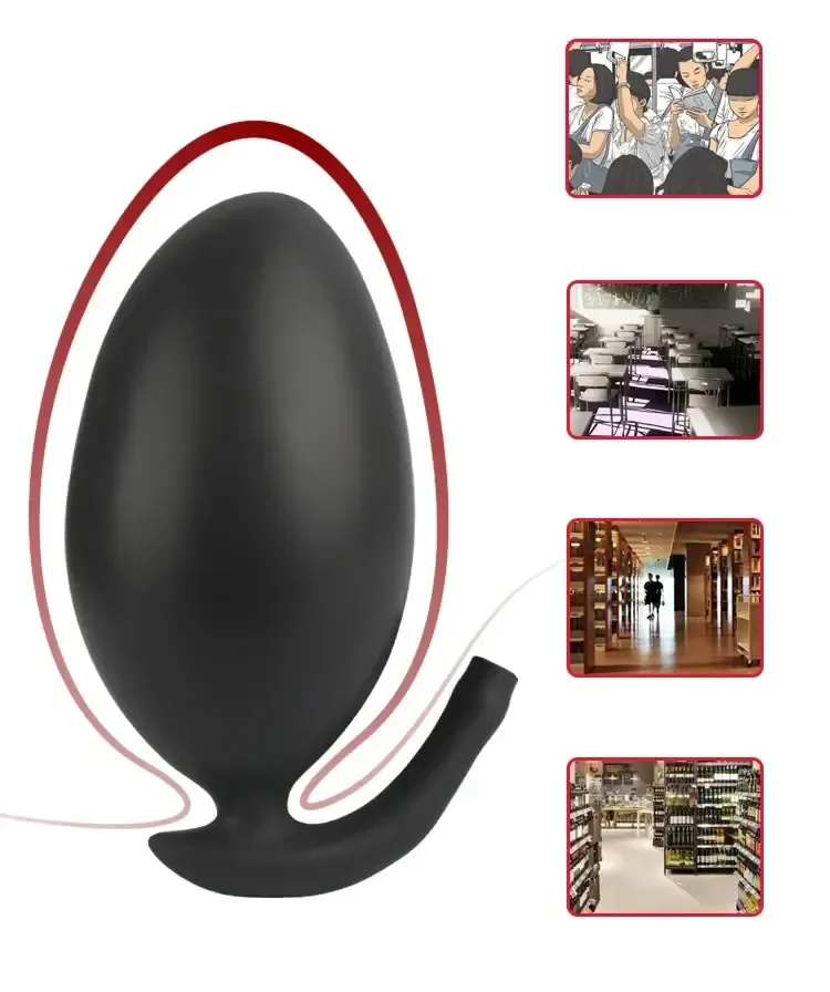 smooth silicone anal plug inflatable design