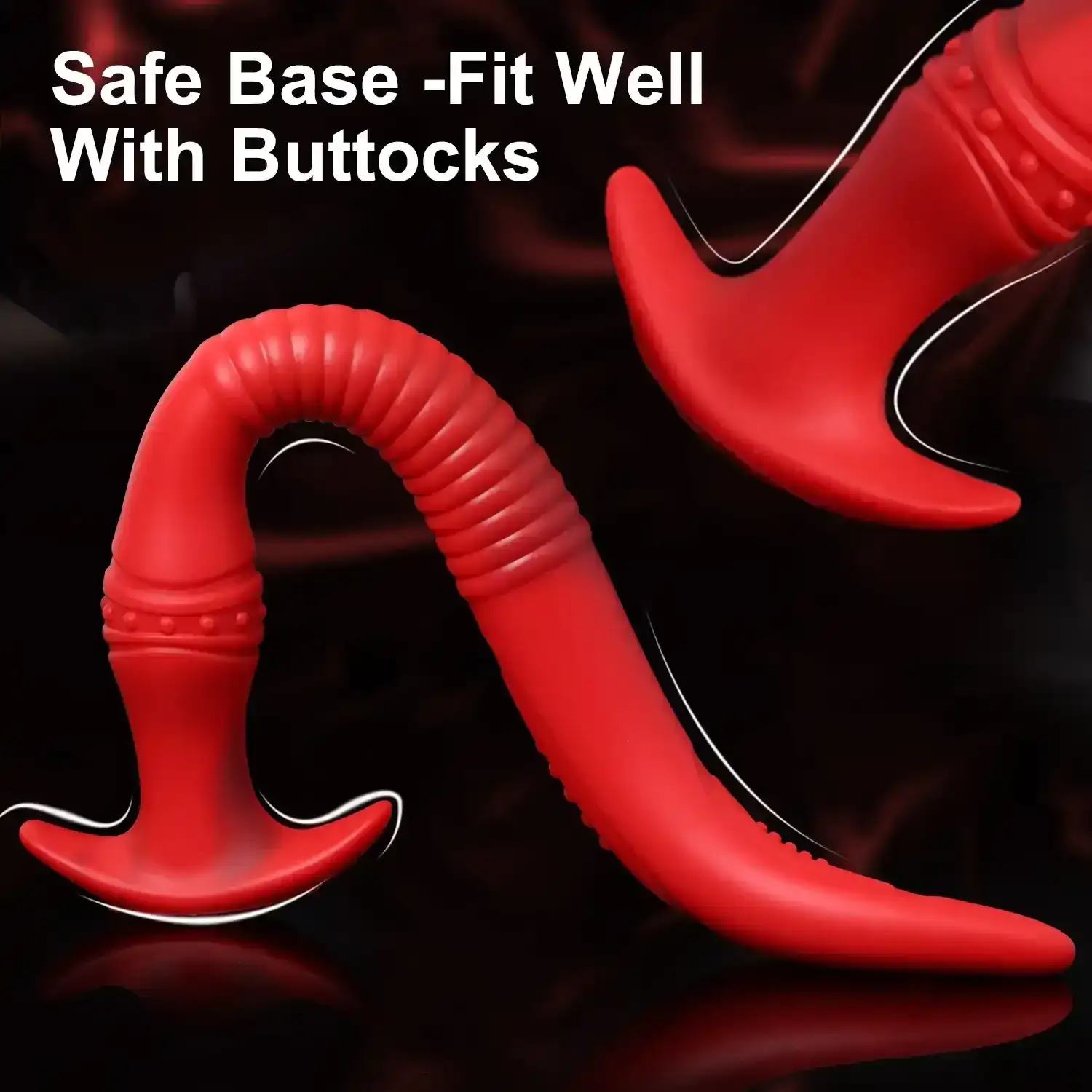 smooth silicone dildo plug flared base