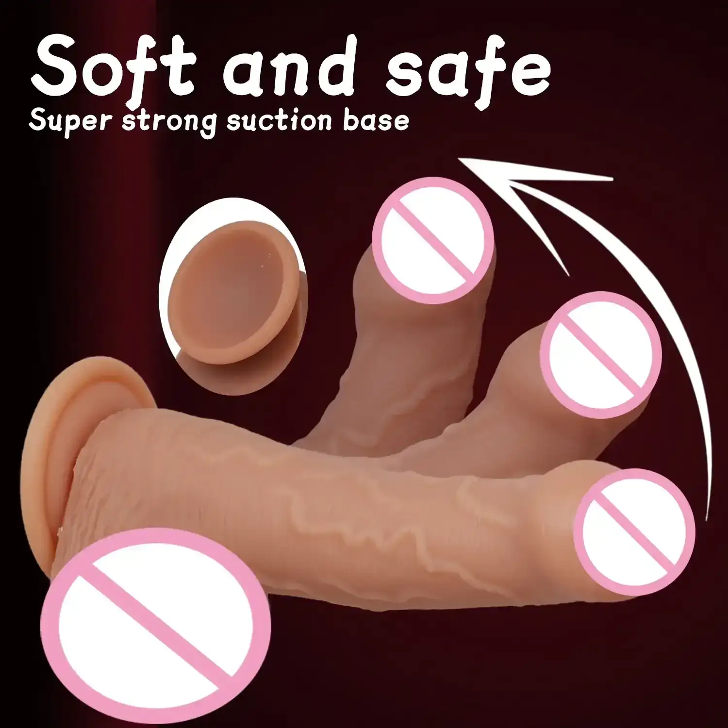soft silicone dildo with suction
