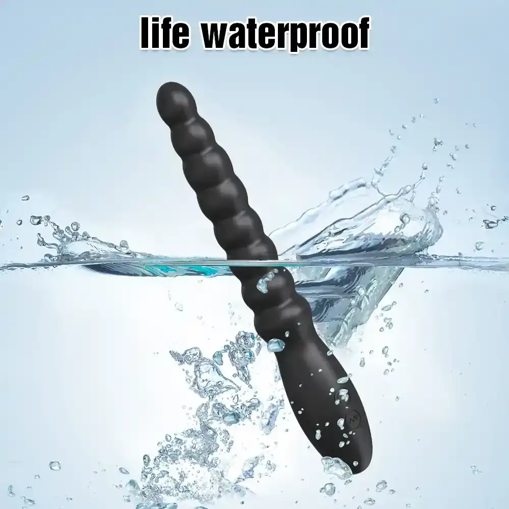 soft silicone vibrating anal beads set