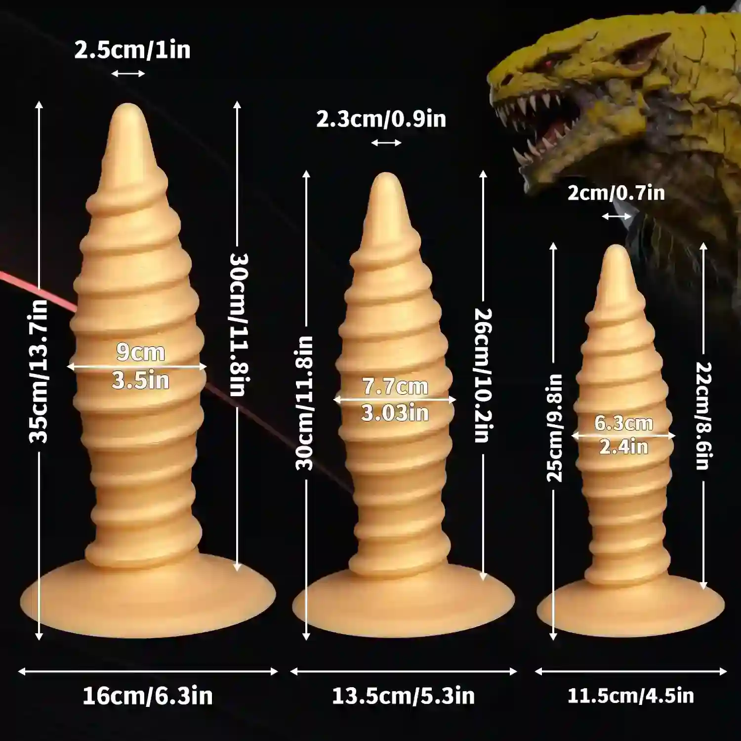 spiral design silicone anal plug