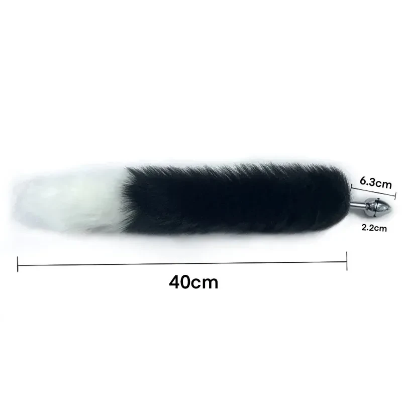 stainless steel anal toy fox tail