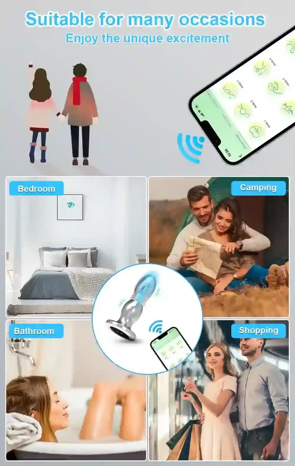 stainless steel vibrating anal toy