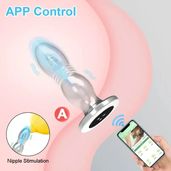 steel and silicone anal stimulator