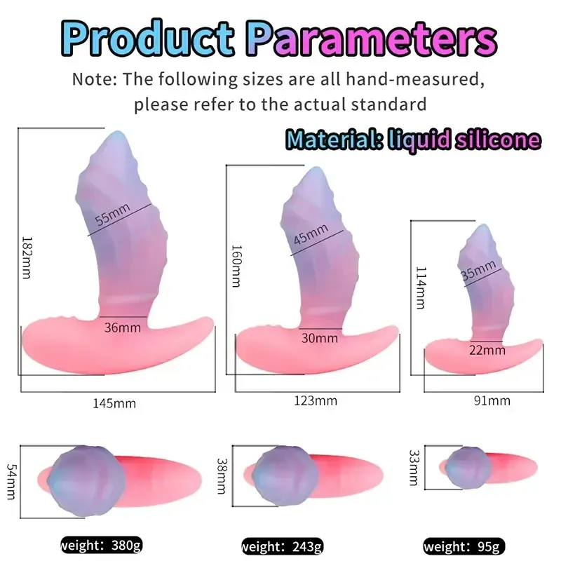 tapered tip silicone anal plug