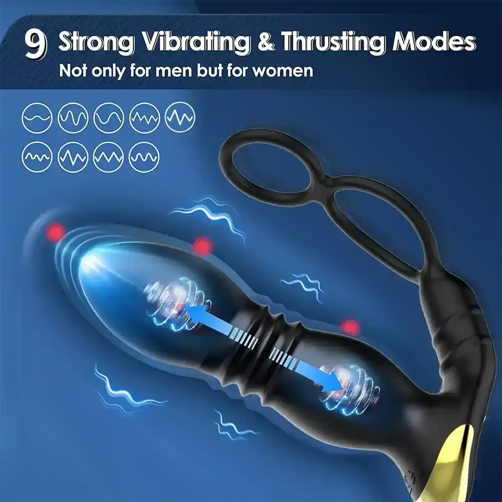 telescopic anal plug with vibration