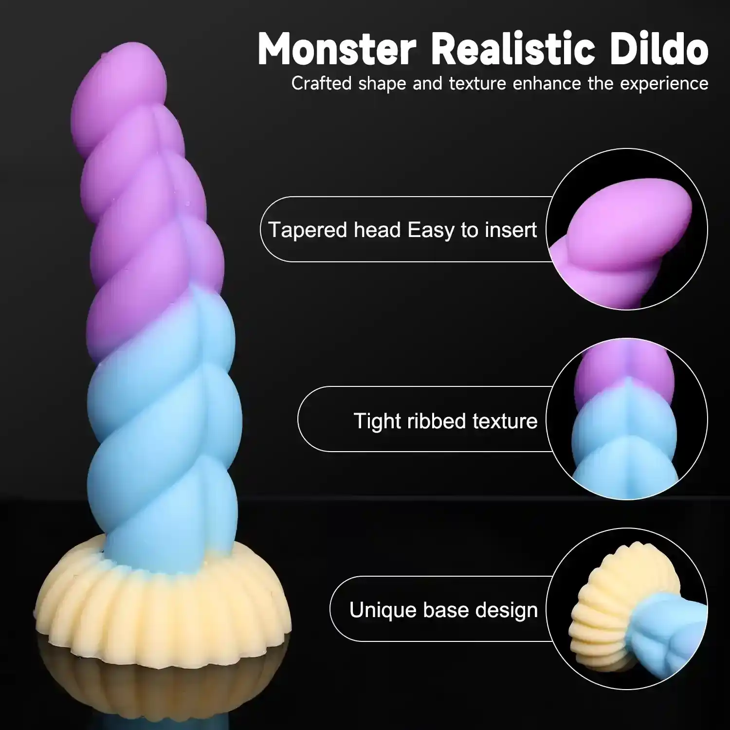 textured silicone anal stimulator plug
