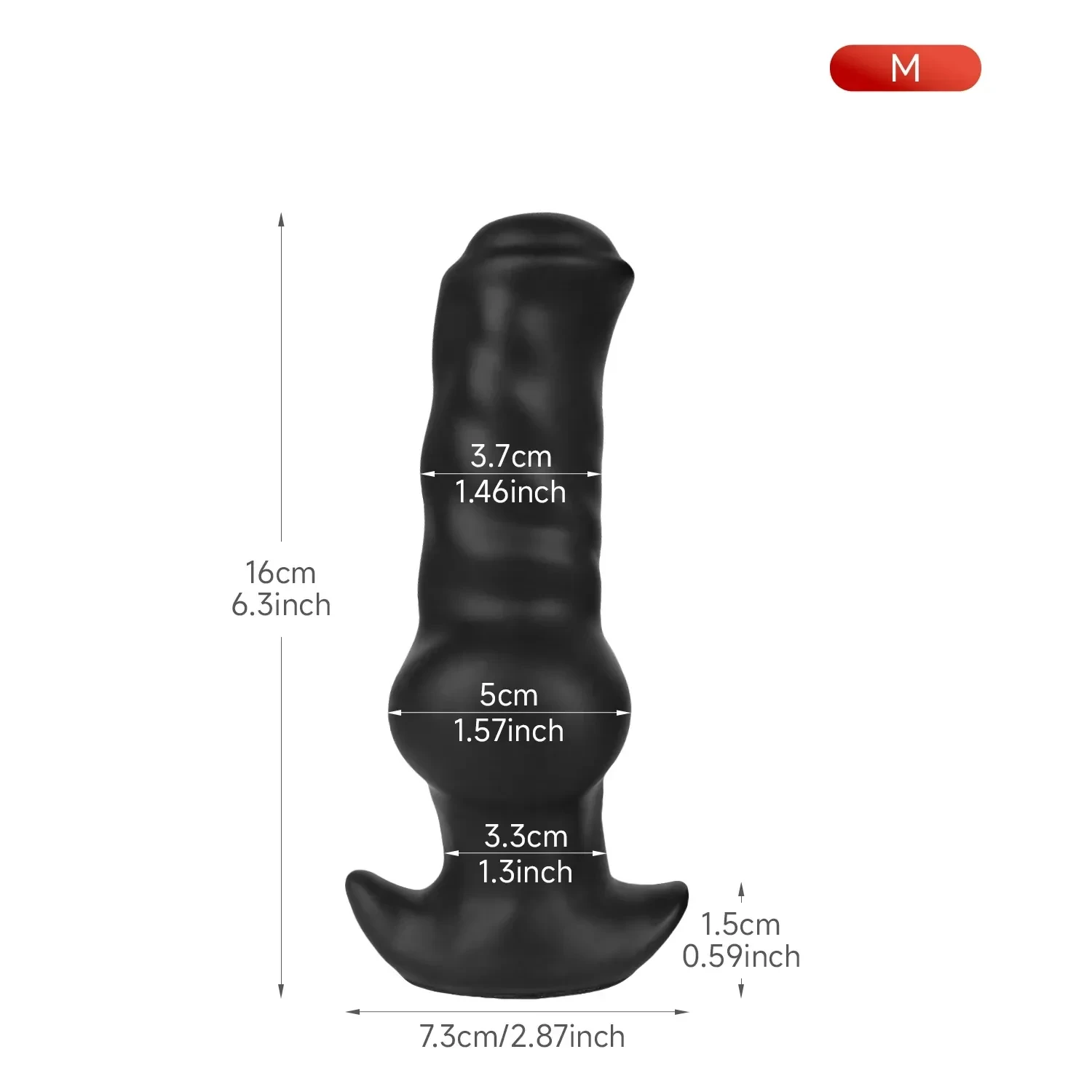 textured silicone tail butt plug