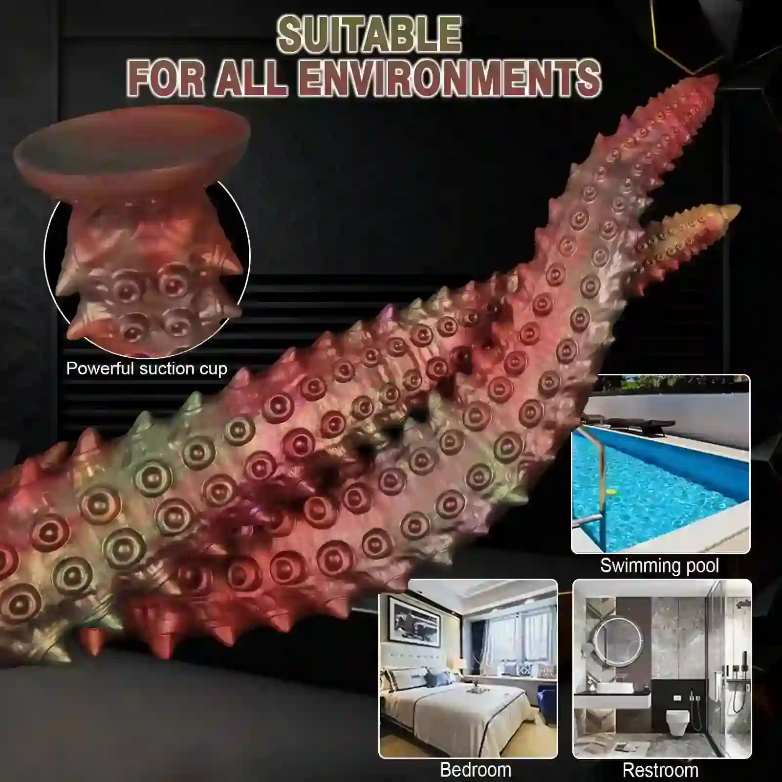 textured tentacle anal plug pink