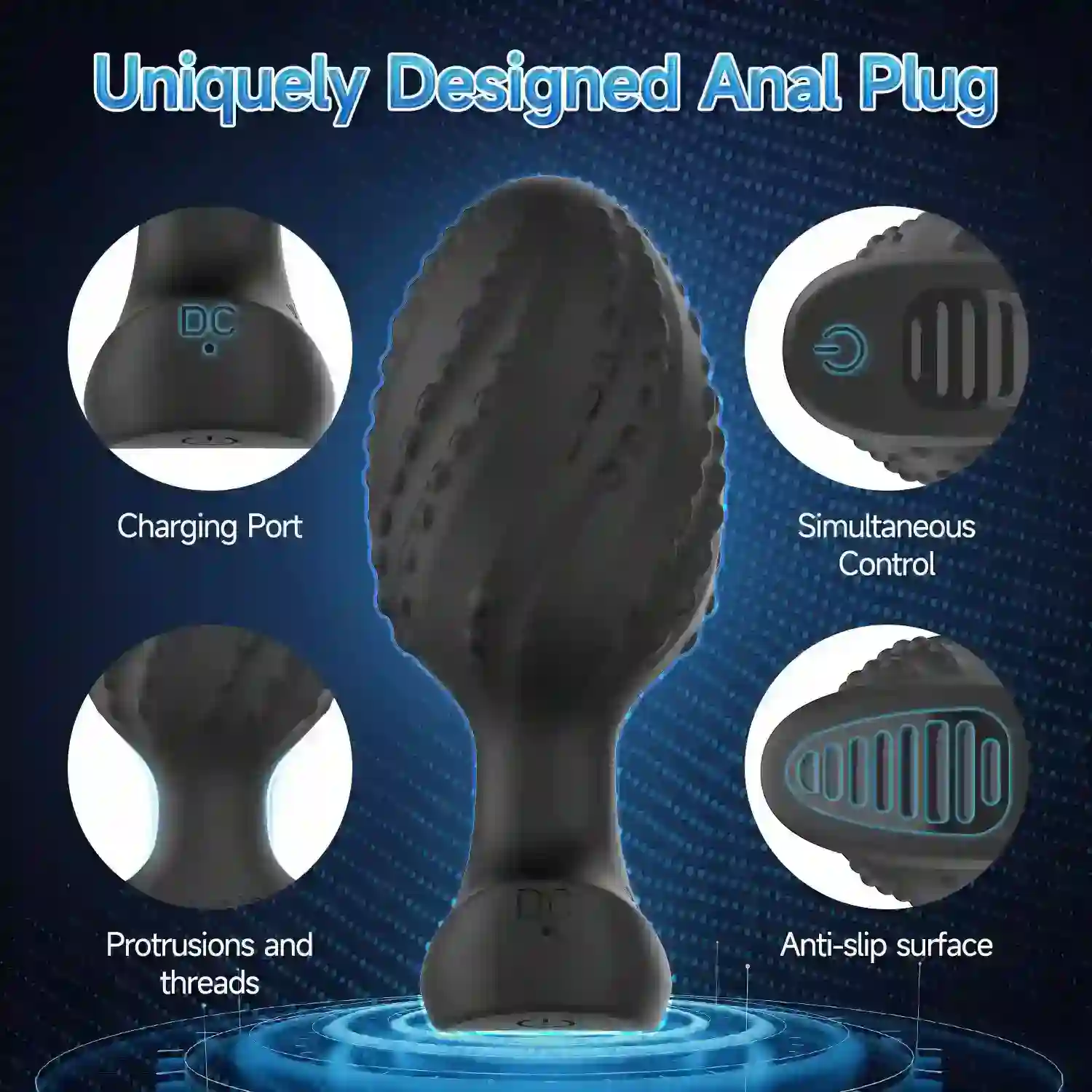 textured vibrating anal training plug