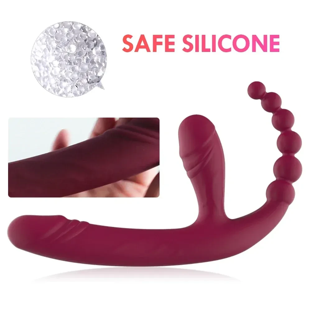 three headed dildo vibrator