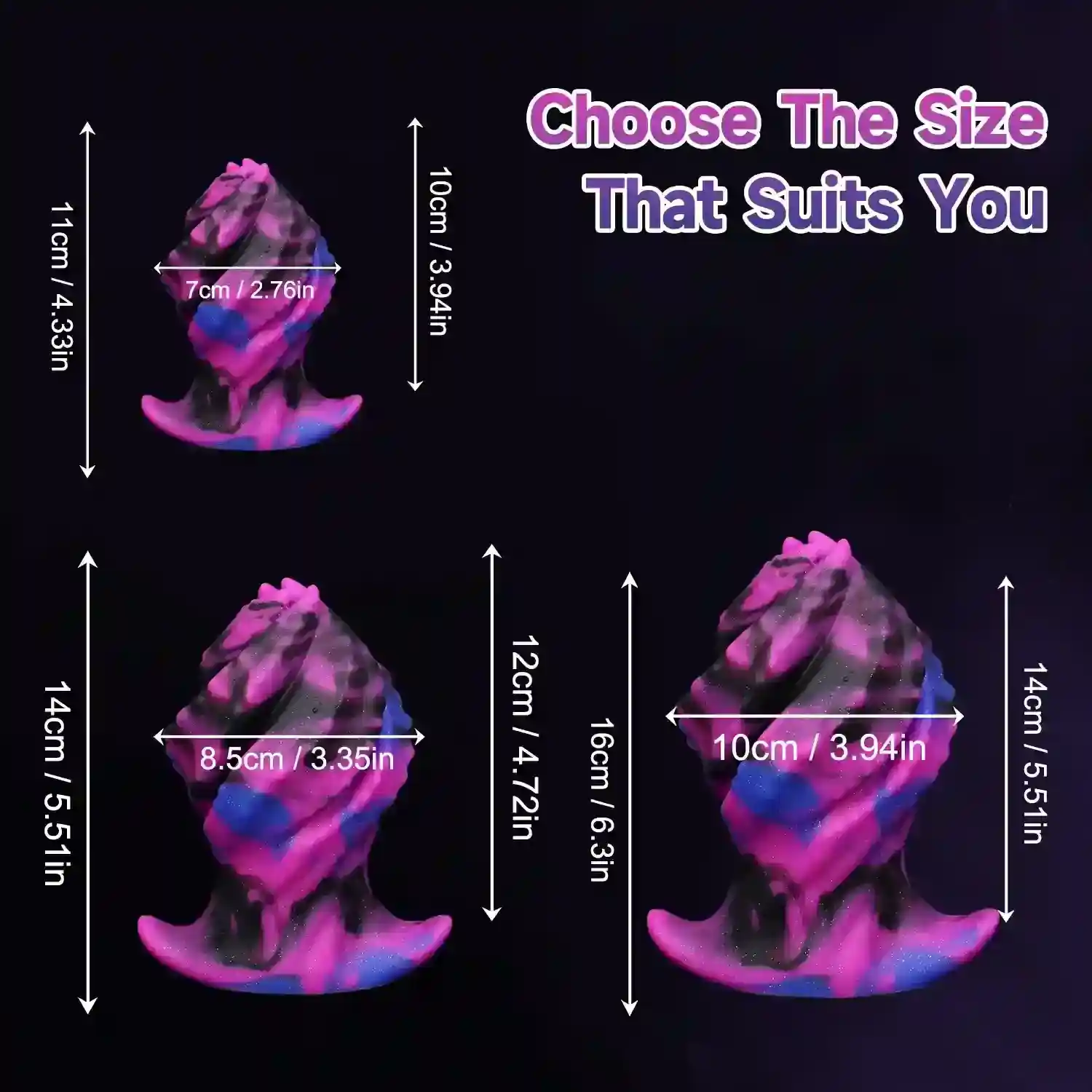 three sizes anal plug for stretching