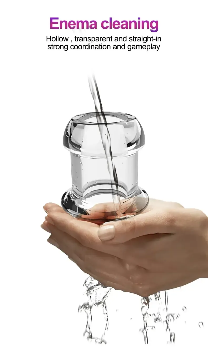 transparent anal plug with stopper