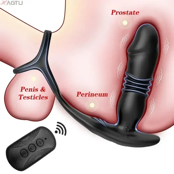usb charging prostate massager black