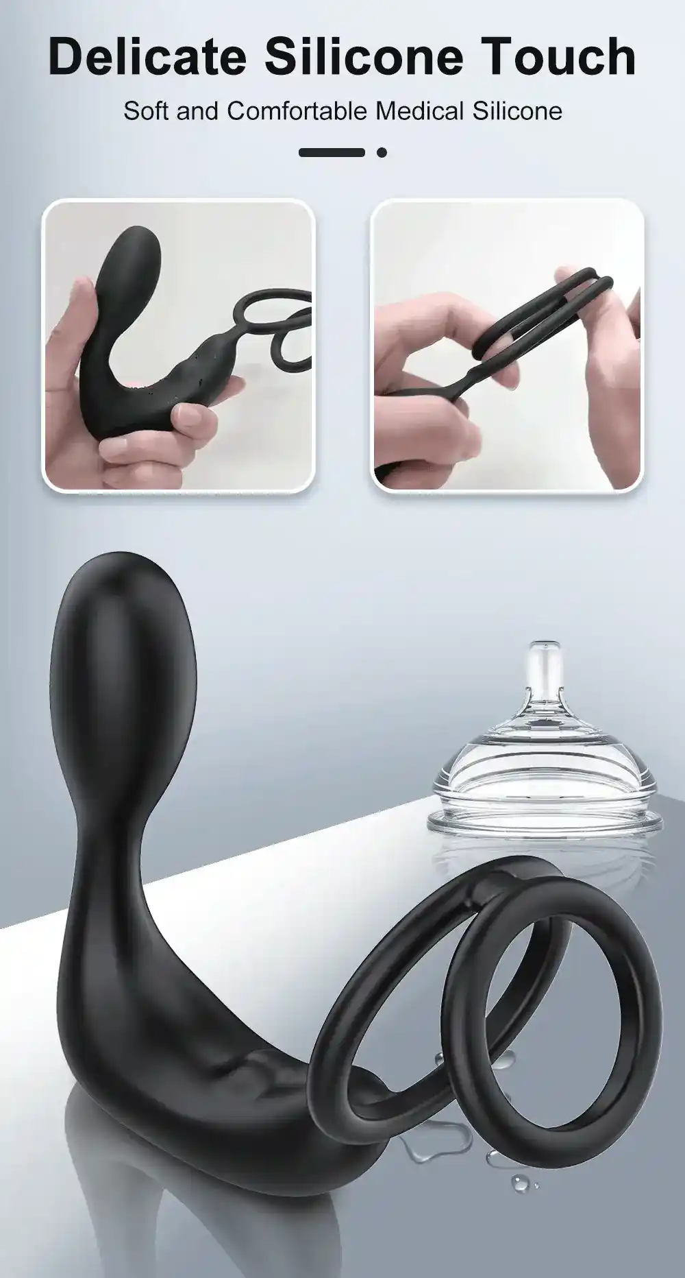 usb rechargeable prostate massager silicone 2