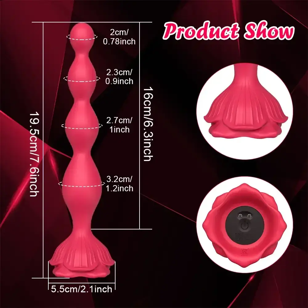 vibrating anal beads prostate massager silicone