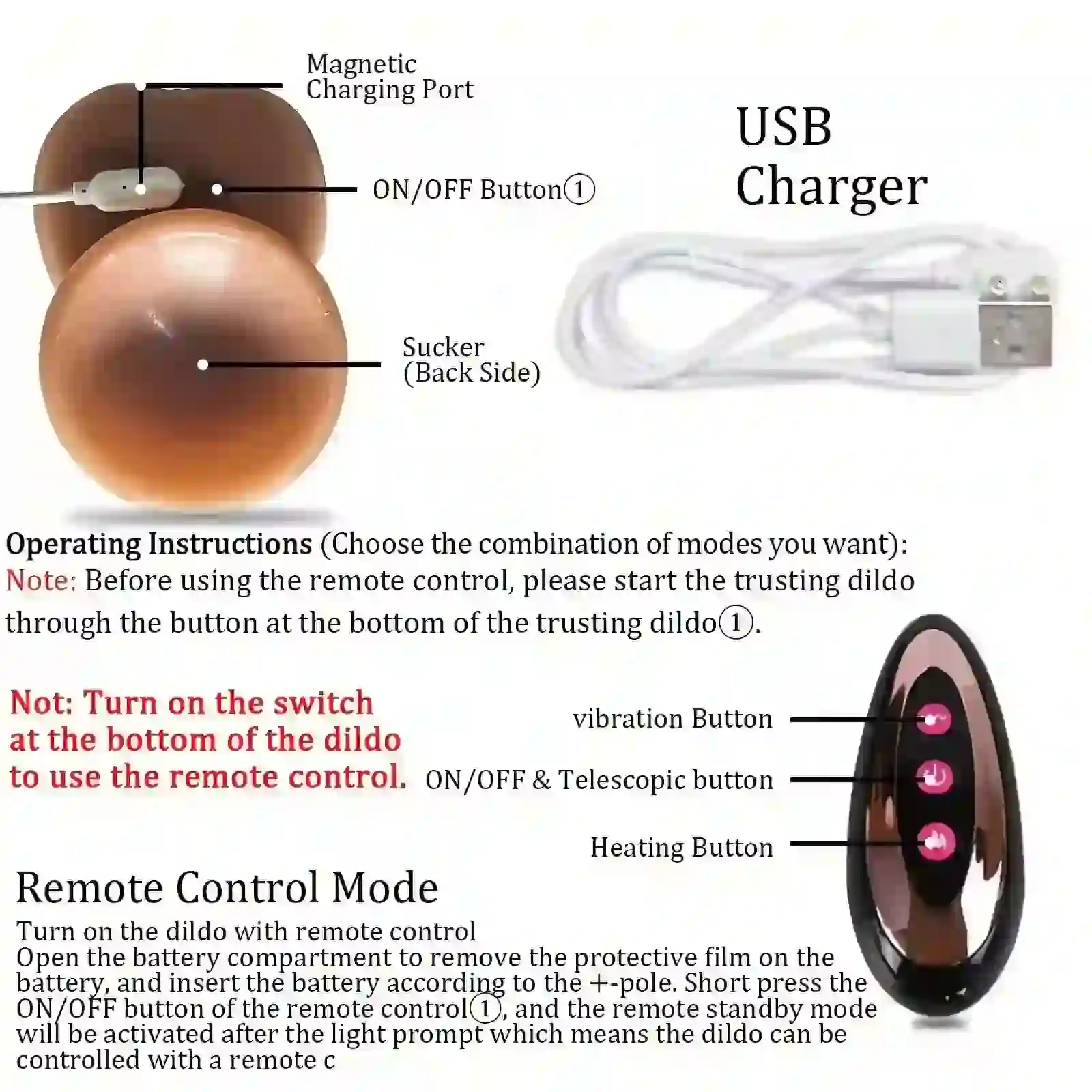 vibrating anal plug realistic thrusting dildo