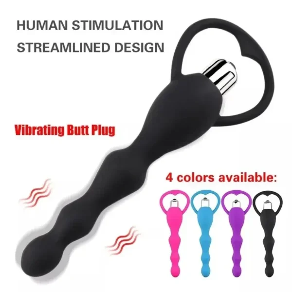 waterproof anal beads vibrating plug