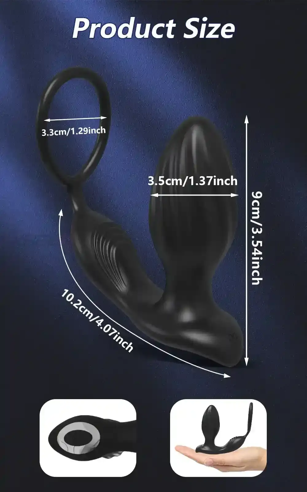 waterproof app controlled anal stimulator