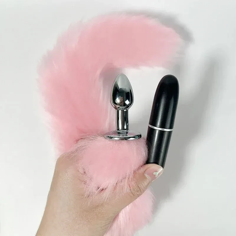 waterproof metal fox tail plug small