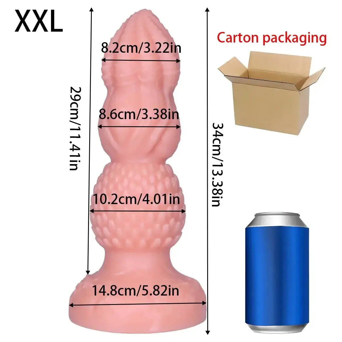 waterproof plastic anal plug xl