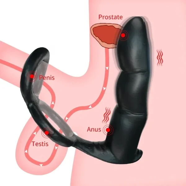 waterproof prostate massager tpe plug