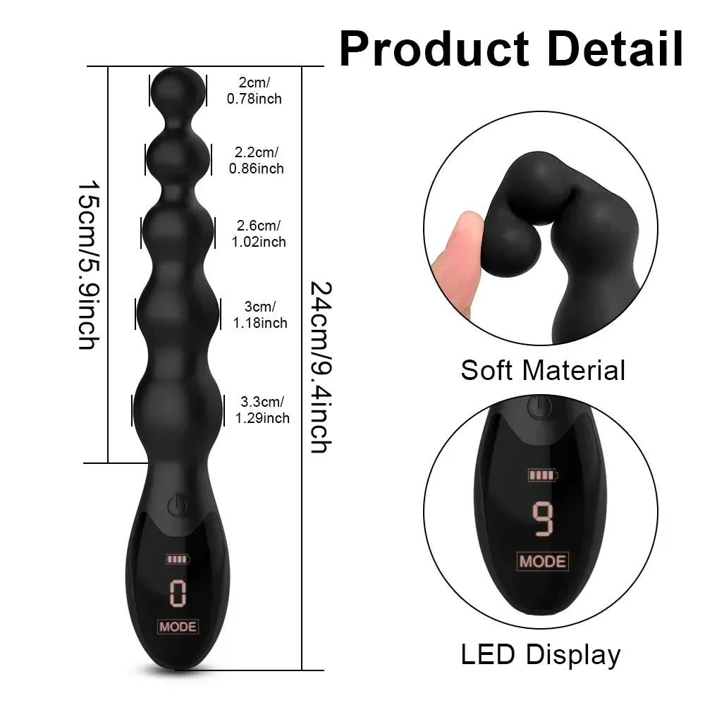 waterproof rechargeable anal bead plug