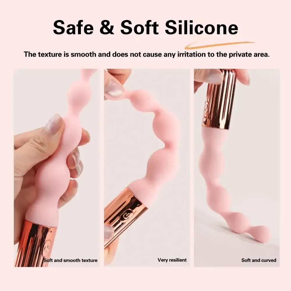 waterproof silicone butt plug 10 mode