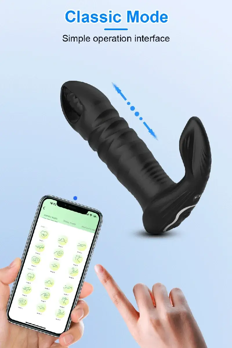 waterproof silicone vibrating anal plug 1
