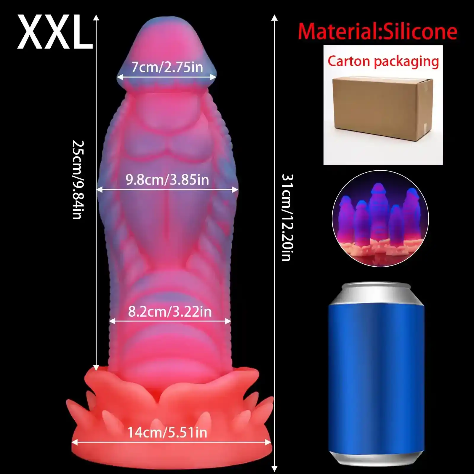 xl silicone knotted stretching plug