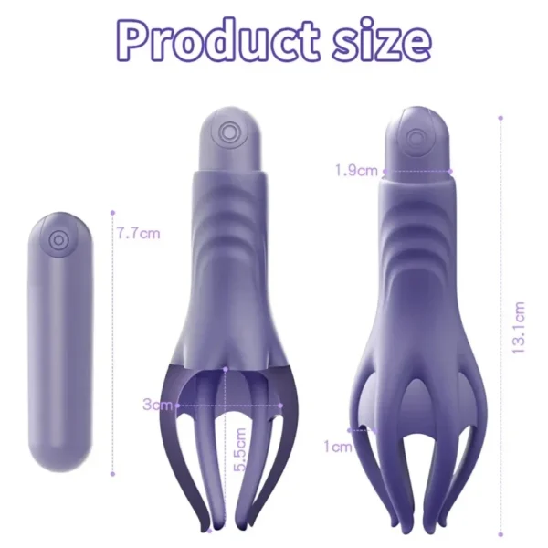 10-frequency vibration six-claw silicone