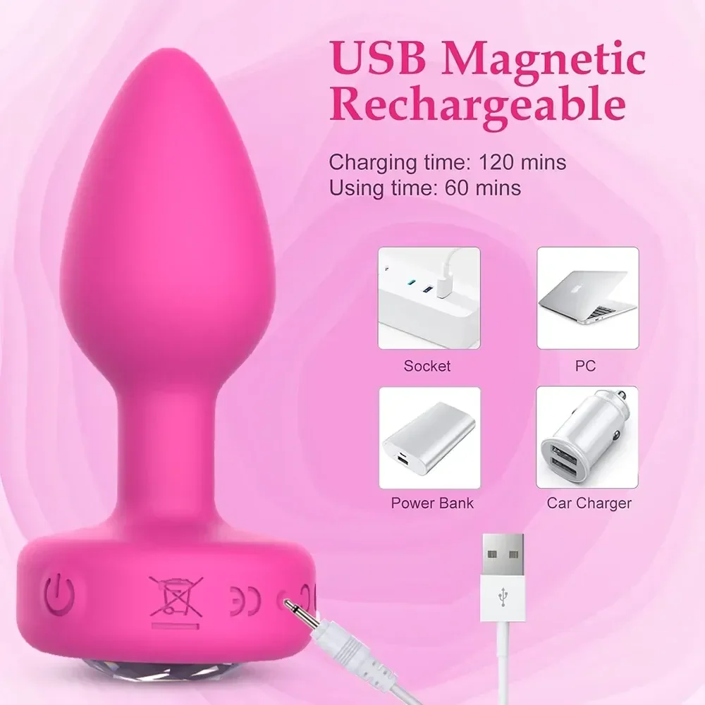 10 mode anal vibrator silicone