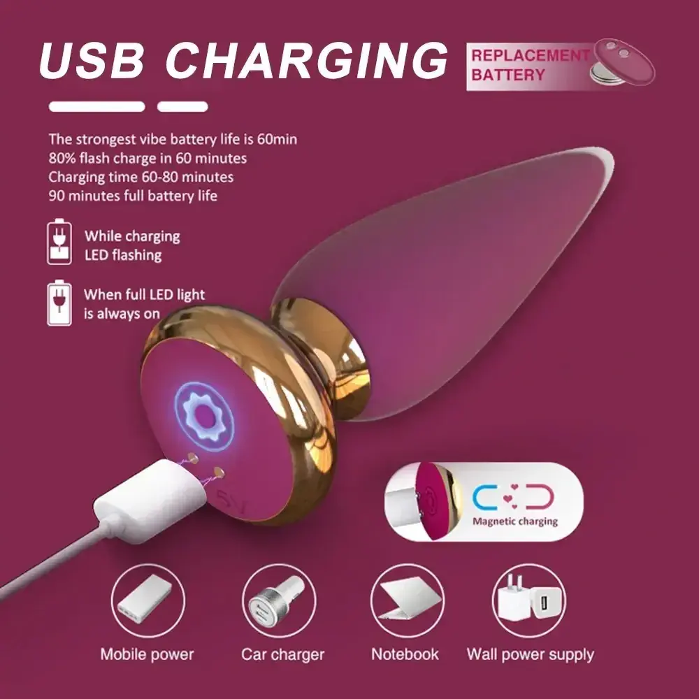 10 mode vibration butt plug