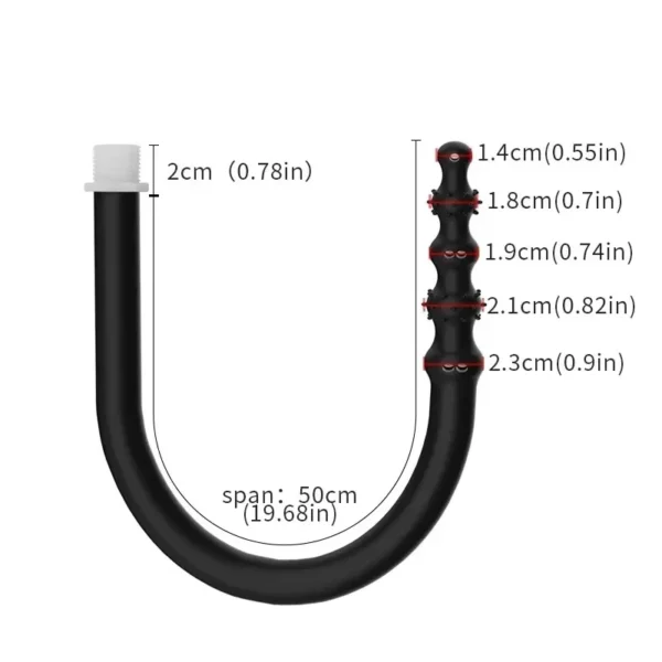 11.8 inch silicone anal douche
