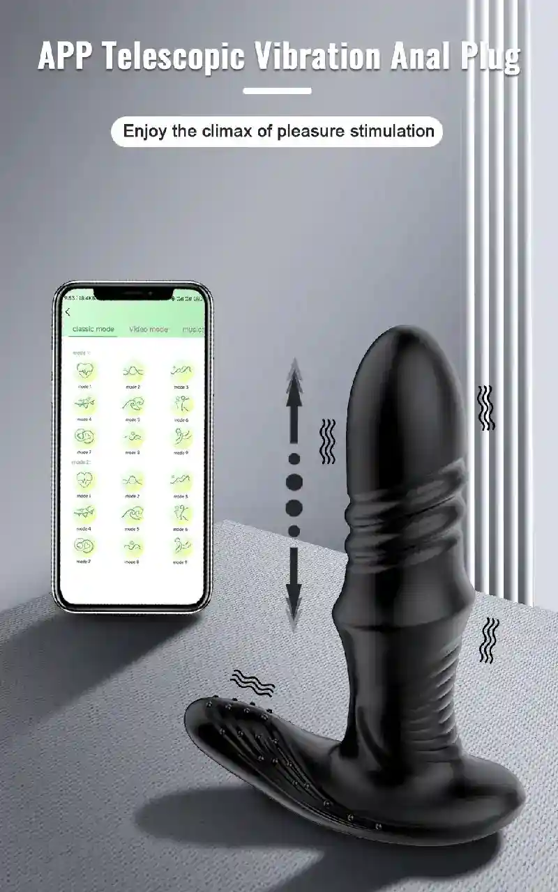 15cm length silicone thrusting butt plug